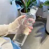 Novo copo graduado de 500 ml para carro copo de plástico transparente copo portátil criativo grande capacidade garrafa de água esportiva celebridade da internet