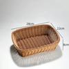 Cesta de armazenamento Imitação de vime Prato de frutas pequeno tecido criativo KTV Restaurante Lanche Cesta de lanche Cesta de batatas fritas Cesta de armazenamento de mesa