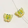 Retención de Color Alta Chapado en Cobre Oro Arena Azul Quemado Flor de Mariposa Cuentas Espaciadoras Cuentas Sueltas Pulsera DIY Cuerda de Mano Collar Accesorios de Joyería