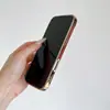 Espejo de Cosméticos de Moda para Mujer con Diamantes y Funda de Teléfono Móvil Dos en Uno Adecuada para Apple Iphone16Promax