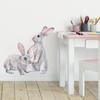 Nuevo FX-F126 Dos Conejitos Entrada de Dormitorio Infantil Entrada Comercial Embellecimiento Adhesivo Decorativo de Pared Autoadhesivo