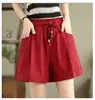 Pantalones Cortos Anchos Estilo Coreano para Mujer, Nuevo Estilo Verano 2026, Corte Holgado, Pantalones Casuales Adelgazantes, Pantalones Simples Versátiles Holgados de Tallas Grandes