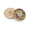 En stock Botón Combinado de Resina y Metal Ojos Cuatro Patrón de Hebilla de Traje Hebilla de Metal Botón para Traje Casual de Hombres y Mujeres
