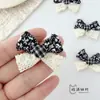 Tecido Preto com Renda Floral Tridimensional Acessórios de Laço com Botão Acessórios para Bolsa DIY Sapato Flor Chapéu Acessórios para Roupa