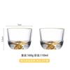 Taza Maestra Jinshan de Estilo Japonés Vaso Transparente Taza de Oro Oculto Taza de Té Kung Fu Creativa Personalizada Taza de Degustación Taza con Vista a la Montaña Taza de Té