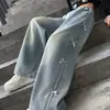 Pantalones de Niña Otoño 2026 Estilo Nuevo Pantalones Anchos Rectos para Niñas, Jeans de Primavera y Otoño para Niños Mayores Estudiantes de Primaria
