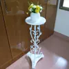 Soporte de Madera Blanco Estilo Chino de una Sola Planta Colgante para Plantas Verdes, Estante de Balcón de Hierro Forjado de una Sola Capa de Pie