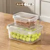 Caja Sellada de Plástico de Gran Capacidad, Caja Congeladora Específica para Refrigerador de Grado Alimenticio, Caja de Almacenamiento Rectangular para Preparación de Alimentos