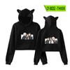 Suéter de suministro transfronterizo para mujer, abrigo informal de otoño de manga larga con ombligo sexy, sudadera con orejas de gato para mujer, venta al por mayor