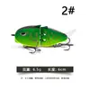 Isca de Pesca Multi-Seção Transfronteiriça, Isca de Pesca de Duas Seções, 6cm 6.5g, Isca de Natação Biônica, Isca Micro-Peixe para Lucio, Robalo, e Robalo do Mar