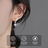 Pendientes de plata de ley S999 con forma de corazón de piedra lunar coreana para mujer, estilo retro, ligeros, de lujo, compactos, de alta gama, venta al por mayor