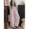 Foto Real de Pantalones Anchos de Nuevo Diseño para Mujer Verano 2026, de Cintura Alta, Caídos, Holgados, Adelgazantes, Casuales 15188