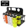 Estante de Almacenamiento Plegable para Botellas de Agua Deportivas de Diez Rejillas Estante Plegable para Bebidas de Gimnasio Estante Plegable para Vasos de Agua de Equipo de Ciclismo Portátil