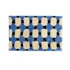 Alfombra de suelo simple de cuadros flockeada para uso doméstico, alfombra de suelo para dormitorio, alfombrilla absorbente para pies para entrada de baño, inodoro y aseo