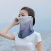 Novo Véu Protetor Solar Feminino de Verão Respirável de Seda de Gelo Máscara Facial Completa para Ciclismo Protetor Solar Anti-UV com Alça de Orelha Rosto Tendência
