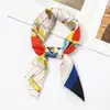 Nuevo pañuelo pequeño cuadrado de "50cm" pañuelo de seda para mujer primavera y otoño versátil artístico profesional pañuelo pequeño de azafata banda para el pelo chic