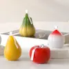 Mono Bricolaje Resina Epoxi Manzana Pera Melocotón Calabaza Fruta y Verdura Velas Aromáticas Molde de Silicona