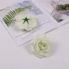 Cabeça de Flor Rosa com Diamante Vintage Flor Artificial Decoração de Casa Sala de Estar Flor de Seda Mesa de Café Tampo de Mesa Arranjo de Decoração