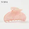 Nuevo Peine Pinza para el Cabello de Acetato Wjia Color Rosa Set Pinza Tiburón para Mujeres Pinza para la Parte Trasera de la Cabeza Accesorio para Cola de Caballo Alta