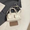 Bolso de Mujer Textil Estilo Coreano Elegante Bolso de Mano Boston Nuevo Bolso de Hombro Moderno Combinable Simple Trendy Bolso Cruzado