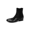 Botines Chelsea de Piel de Oveja Lavada Estilo Old Money Otoño/Invierno 2026 Tacón Bajo Grueso Punta Redonda Piel Genuina Slip-On Botines para Tobillo para Viajes Diarios para Mujer Talla 42