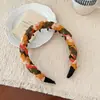 Faixa de Cabelo Ondulada Colorida Antiderrapante com Dentes para Mulheres Outono e Inverno, Tiara Alta para Penteado, Presilha de Cabelo para Lavar o Rosto, Acessório de Cabelo