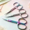 Pinzas para Cutícula Estilo Ruso de Acero Inoxidable Punta Curva Tijeras para Cejas Tijeras de Belleza Recortador de Cejas Tijeras Especiales para Piel de Dedo Uñas