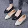 Zapatos planos beige para mujer para uso exterior, nuevo modelo 2026, suela suave, modernos, adecuados para entrevistas de azafata y trabajo, zapatos profesionales antideslizantes