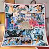 Pañuelo Cuadrado Nuevo de 90 cm Pañuelo para Mujer Personalidad Dibujo Animado Arquitectónico Estampado Pañuelo Ropa de Negocios Pañuelo de Imitación Seda Venta al por Mayor