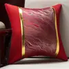 Cojín Rojo de Boda Decoración Festiva China Almohada de Respaldo Funda de Algodón para Sofá Cojín Sala de Estar Cama Hogar Relleno de Almohada