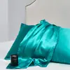 Envío directo transfronterizo Temu Etiquetado al por mayor en stock Satén de seda simulada Funda de almohada Núcleo de almohada sedoso refrescante Funda de almohada Ropa de cama
