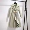 Trench Coat Feminino de Comprimento Médio 2025, Novo Estilo Primavera e Outono, Fashion, Rejuvenescedor, Tamanho Grande, Solto, Emagrecedor, Jaqueta Feminina Elegante, Tendência