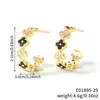 Moxi Pendientes de Tachuela de Trébol Nuevos Transfronterizos Pendientes Clip para Oreja Personalidad Versátil Regalo de San Valentín Cumpleaños Accesorios