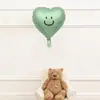 Pegatinas de Globo con Cara Sonriente de Papel de Aluminio en Forma de Corazón Flotando en el Aire Decoración de Cumpleaños Accesorios para Fotos de Fiesta Arreglo de Escena Creativo
