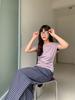 Yuyi Nuevo 2025 Verano Nicho Estilo Dulce y Picante Camiseta de Hombro Inclinado para Mujer Estilo Coreano Combinable Top de Manga Corta para Mujer c7374
