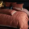 Conjunto de cama de quatro peças em algodão jacquard Classe A com 60 fios, 100% algodão puro, outono e inverno, luxo leve, espessado, para uso de estudantes, casa, dormitório