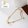 Liyin accesorios de moda puntada de tablero de ajedrez pintura adornos redondos para la mano personalidad geométrica pulsera de estilo neutro versátil