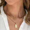 Nuevo Collar Inicial de Amazon, Collar de Cadena Paperclip en Capas, Accesorio Único, Sencillo y Versátil