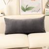 Cojín de respaldo de chenilla color crema nórdico almohada de sofá cojín para sala de estar funda de almohada cojín lumbar rectangular gran abrazo