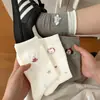 Calcetines lindos y peculiares de cachorro estilo coreano para mujer, calcetines de algodón de color liso a media pantorrilla para primavera/verano, calcetines rojos de moda famosos en internet para niñas, estilo japonés