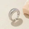 Anel Europeu e Americano Transfronteiriço Brilhante e Lustroso para Mulheres, Cobre Banhado a Ouro, Design Irregular de Nicho, Anel Estilo Hip-Hop