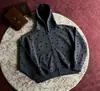 Sudadera con capucha de punto con estampado integral de estrellas estilo retro americano para hombre y mujer, estilo nuevo de otoño, marca de moda, sudadera con capucha de cremallera holgada para pareja