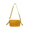 Dropshipping Transfronteiriço de Bolsas de Ombro de Nicho, Bolsas Quadradas Pequenas, Bolsas Simples Retro de Cor Sólida para Sob o Braço, Bolsas Transversais Personalizadas, Bolsas de Novo Estilo