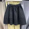 Falda Floral de Empalme Estilo Dulce Reductora de Edad para Mujer Otoño e Invierno Chic Coreano Cintura Elástica Efecto Adelgazante Falda Abullonada Falda Midi