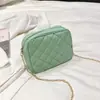 Bolso de dama 2022 primavera y verano nuevo bolso de mensajero de moda tendencia callejera bolso de hombro con cadena de cuadros primera generación de pelo