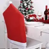 2025 Cubierta de Silla Navideña de Amazon Tacto Suave Decoraciones de Mesa Gorro Navideño Rojo Cubierta de Silla No Tejida