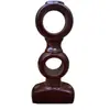 Soporte para barra de cortina de madera maciza de estilo antiguo Barra romana 35 accesorios base simple y doble montaje lateral superior soporte fijo de doble código