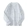 Moletom Trendy da Marca Piyinhu para Outono/Inverno 2026, de algodão tie-dye, gola redonda, manga longa, para homens, jaqueta com gola canelada, casaco longo masculino