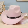 Sombrero de Lana de Otoño e Invierno de Amazon Sombrero de Vaquero Occidental Sombrero de Jazz Accesorios de Estrella de Cinco Puntas Sombrero de Pareja para Hombre y Mujer Sombrero de Fieltro
