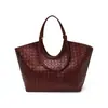 Bolsa de mano transfronteriza de gran capacidad, diseño tejido retro, elegante y versátil, adecuada para llevar la compra, se puede usar como bolso de mano, bolso de hombro o llevar debajo del brazo.